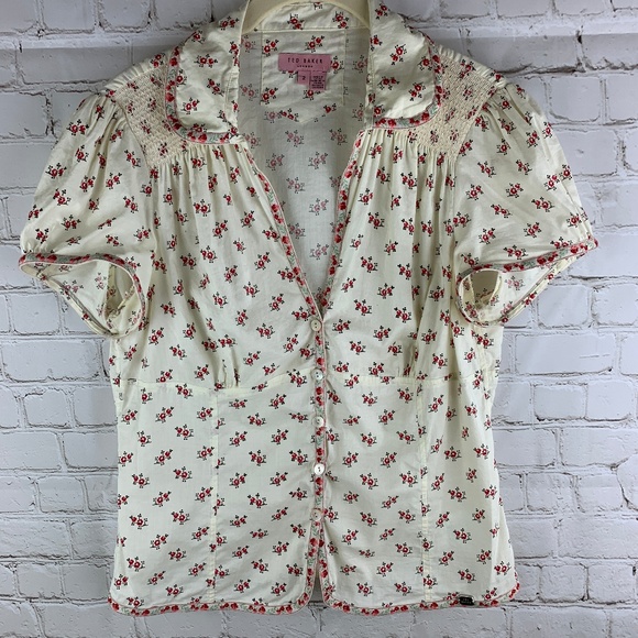 Ted Baker Tops - Ted Baker London Floral Button Down Blouse